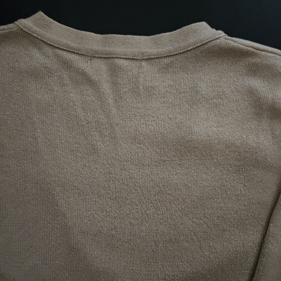 Bianco & Blu Gold Speckled Gold Colored Cardigan - Size XL - NWOT - Picture 9 of 9